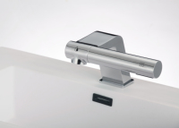 Robinet à capteur sans contact avec sécheur de mains intégré à haute vitesse, design moderne de qualité commerciale, papier