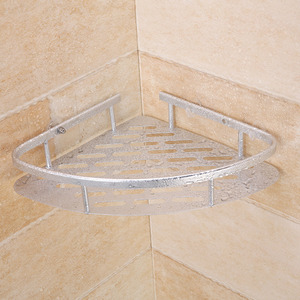 No Drilling Bathroom Corner Shelf Drill-Free Bathtub Shower Shelves Aluminum Shower Caddy Adhesive Kitchen Storage Basket Matt