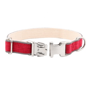 2023 New Design Eco-Friendly Hemp <strong>Dog</strong> <strong>Collar</strong> Night Safety <strong>Reflector</strong> Strip Adjustable Hemp <strong>Dog</strong> <strong>Collar</strong> - Product Image 2