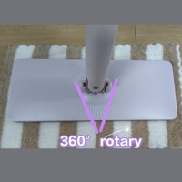 Lingettes électrostatiques plates automatiques papier de vadrouille mains libres avec poteau en acier et poignée de nettoyage de panier en plastique pour le dépoussiérage des sols