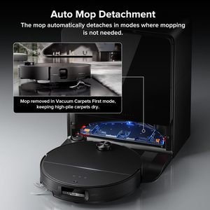 สำหรับหุ่นยนต์ดูดฝุ่น Saros แรงดูดสูง 22000Pa ระบบ AI หลบหลีกสิ่งกีดขวาง ตรวจจับฝุ่นขนาด 3.14 นิ้ว ป้องกันการพันกัน ทำความสะอาดได้ทั้งแบบเปียกและแห้ง สำหรับรถบ้าน - Product Image 3