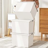 Boîtes de rangement en plastique durable avec fond antidérapant Rangement combiné pour vêtements Articles de cuisine Articles ménagers Vente en gros