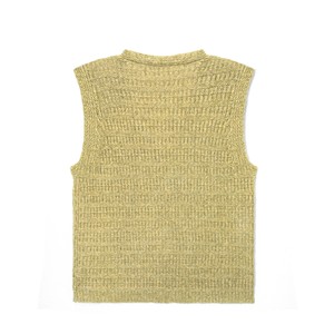 AiNear Vente en gros Logo personnalisé Design Oem & Odm Cardigan en laine jaune sans manches à col en V pour hommes <span class=keywords><strong>Gilet</strong></span> en laine Pull en <span class=keywords><strong>crochet</strong></span> - Product Image 6