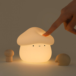 Mushroom-Shaped <b>Night</b> <b>Light</b> Rechargeable Soft Glow Lamp For Bedroom Bedside Use - Product Image 1