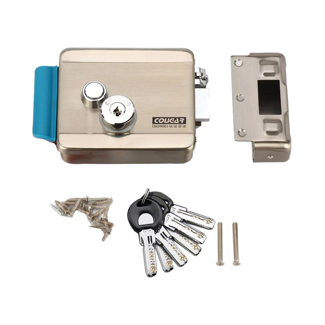 Upgrade Version Electric Electronic Door Lock 3pcs Doted Keys Stainless Steel E-Lock DC 12V Supports Access Control