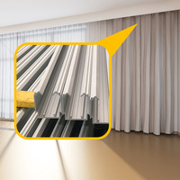 Rails de rideau d'hôpital montés au plafond, rail de rideau en aluminium de pliage carré