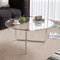 Table basse moderne nordique minimaliste en verre trempé petit appartement simple meubles de salon ménage japonais