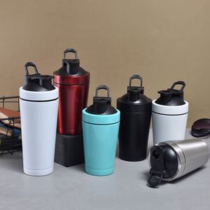 Botellas de agua para bebidas 1l, botella agitadora de acero inoxidable a prueba de fugas, mezcla de proteínas, taza agitadora de Metal saludable con bola agitadora/ - Product Image 5