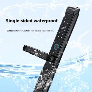 Cerradura Electrónica Inteligente para Exteriores, Impermeable, de Alta Seguridad, con App Tuya, de Aluminio, para Puertas de Vidrio, con Huella Dactilar - Product Image 1