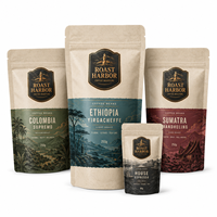 Sachet Doypack Premium en papier kraft à fond plat, avec fermeture à glissière facile à sceller, qualité alimentaire, pour emballage de nourriture pour bébés, avec anse en forme d'anneau de pomme
