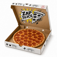Caja de Pizza para Llevar al por Mayor, con Logotipo Impreso Personalizado, de Cartón Corrugado Sólido, para Comida Rápida