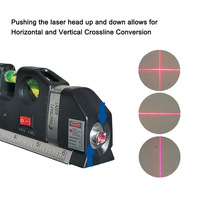 Niveau laser multifonctionnel à lignes croisées avec règle à angle droit pour le travail du et la décoration de la construction.