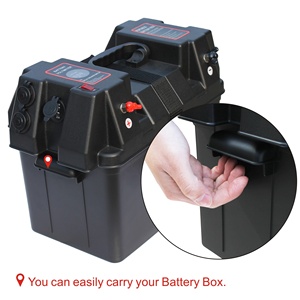 Boîte à batterie de voiture et de bateau portable en plastique noir étanche 12 V en gros de <span class=keywords><strong>ARL</strong></span> - Product Image 4