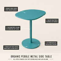 Table d'appoint de canapé design danois, table basse, petite table, luxe léger, coins mobiles, style nordique