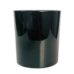 Wholesale White Black Candle Jars Glass Luxury Custom Logo Glass Candle Holders And Jars For Candles