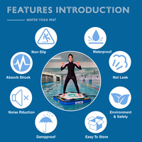 Plataforma Flotante Inflable Pentagonal Novaspark al por Mayor, con Material de PVC, Diseño Impermeable, para Gimnasios y Resorts, Ejercicios de Yoga Acuático