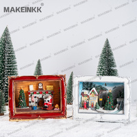 Oferta Especial: Adorno de Mesa con Luz LED 3D de Puesto de Mercado Navideño, Regalo de Navidad para el Hogar