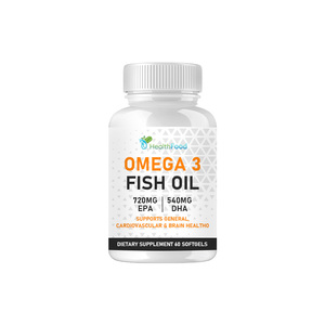 Gélules d'huile de poisson Oméga 3 directement de l'usine, riches en graisses, contribuent à la santé cognitive et oculaire, favorisent la maintien d'une bonne santé générale. - Product Image 1