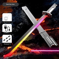 Interstellar Safe Knife 7 couleurs étincelle lumineuse avec laser variable en matière plastique effet cool jouet épée