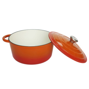 <span class=keywords><strong>Cocotte</strong></span> <span class=keywords><strong>en</strong></span> <span class=keywords><strong>fonte</strong></span> émaillée <span class=keywords><strong>ronde</strong></span> classique et colorée, antiadhésive avec couvercle, compatible four et plaques de cuisson à gaz et à induction - Product Image 1