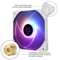 Thermalright ultra mince ARGB 15mm épaisseur 52CFM blanc PWM PC cas ventilateur pour Mini ITX construit
