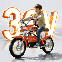 Moto électrique pour enfants de grande taille 36V haute performance, design vintage, moto tout-terrain électrique avec freins à disque avant et arrière