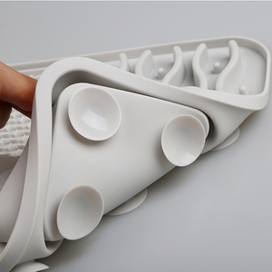 Plateau d'alimentation pour animaux de compagnie en silicone avec compartiment, bol à alimentation lente pour le stockage et l'organisation des aliments humides - Product Image 3