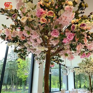 Centres de table lisses en soie artificielle en rose de couleur rose crème pour les événements de mariage et de la Saint-Valentin - Product Image 2