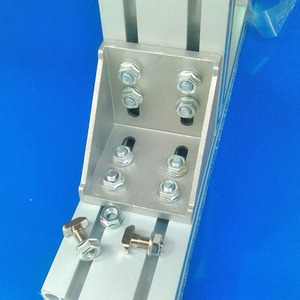 6060 Aluminum Profile Angle Bracket 58x58x58mm <b>Sandblasted</b> Industrial Use - Product Image 4
