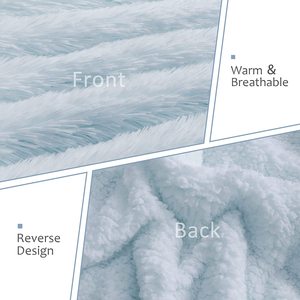 Manta gruesa y cálida peluda, fundas para sofá, colchas, mantas de lana Coral a cuadros de <span class=keywords><strong>invierno</strong></span>, edredones para <span class=keywords><strong>cama</strong></span> y sofá, decoración del hogar - Product Image 4