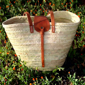 Bolso Tote de Paja Bohemio Tejido a Mano, Color Sólido, Gran Capacidad, Cesta de Mercado, Bolso de Hombro Abierto, para Playa, Viajes, Uso Diario - Product Image 1