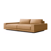 Canapé d'angle tendance pour salon, structure en bois massif, en forme de L ou de U, avec coussins moelleux, idéal pour villa