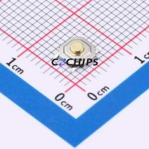 G4B183110 Tactile Switch SMD-4P,5.2x5.2mm Switch Single Pole Single Throw Round Button 2.6N Vertical Mount - Product Image 1