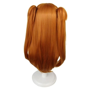 Mengtong วิกผมยาวคอสเพลย์สีส้มตรง Asuka Langley <span class=keywords><strong>Soryu</strong></span> กับกรงเล็บ ponytails ผมอะนิเมะประเภท - Product Image 5