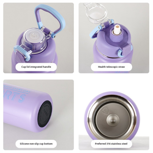 กระติกน้ำสุญญากาศคุณภาพสูง 700 มล. ผลิตจากสแตนเลส 316 ป้องกันการรั่วซึม เก็บอุณหภูมิได้นาน 6-12 ชั่วโมง แบบสองชั้น - Product Image 4