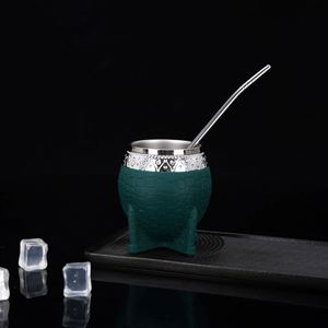 Nuevo Diseño 2025: Vaso Térmico de Acero Inoxidable 304 de Doble Pared para <span class=keywords><strong>Mate</strong></span>, Té y Café con Bombilla y Cuchara - Product Image 4