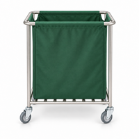 Chariot de service clinique pour articles usagés avec roulettes mobiles pour le stockage du linge usagé et le transport hospitalier