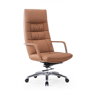 Silla de Oficina Ejecutiva de Cuero de Respaldo Alto Mingle Factory, Silla Giratoria de Juez Ajustable, Silla de Oficina de Cuero Rústico - Product Image 2