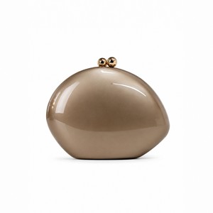 Pochette élégante en résine demi-lune avec fermeture à bouton doré pour soirée, sac à main avec chaîne détachable, sac de soirée pour femme - Product Image 4
