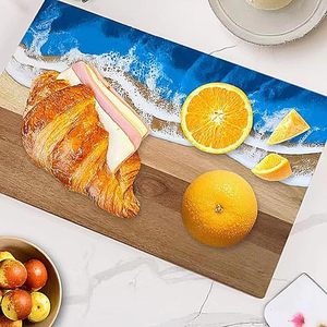 Planche à découper en bois d'acacia faite à la main, durable, avec motif en résine <span class=keywords><strong>Rambo</strong></span>, épaisseur de 1,3 cm, multi-usages pour le fromage, la viande, les fruits et les gâteaux - Product Image 4