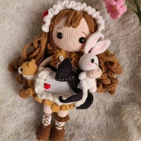Kaiyue-Poupée tricotée au crochet personnalisée, adorable poupée pour fille, jouet pour pépinière, jouet doux pour bébé