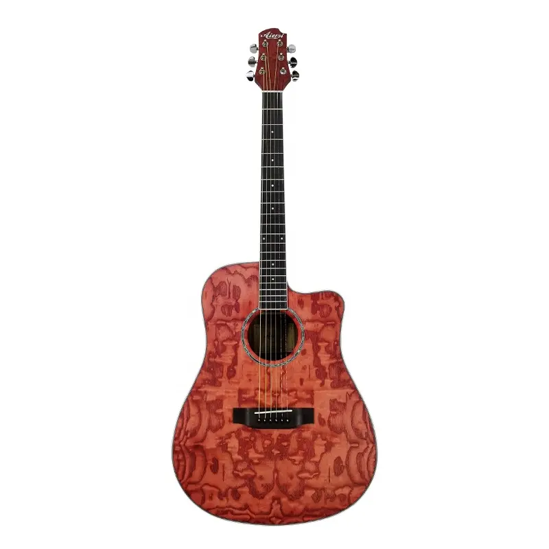 Aiersi brand high quality cheap 41 inch 6 string acoustic guitar Featured pattern wholesale guitar