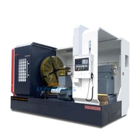 Tour CNC horizontal à banc plat robuste CK61100/CK61125, capacité de pièce de 3 m, broche simple, alimentateur de barres automatique, système GSK