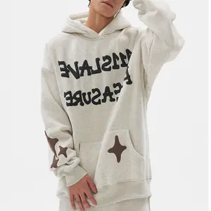 Özel streetwear hip hop % 100% pamuk ağır puf baskılı kapüşonlu svetşört kazak 3d puf baskı tişörtü hoodies erkekler için