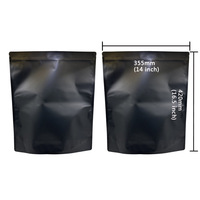 Sacs refermables en Mylar imprimés par gravure Wolfun, personnalisés, noir mat, pour emballage alimentaire et bonbons, 100 microns, face transparente