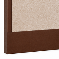 Tableau d'affichage mural en feutre avec cadre imitation bois, panneau inférieur large beige pour bureau, école et maison