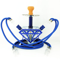 Nouveaux produits : Chicha durable en aluminium et verre à 4 tuyaux pour bars et salons