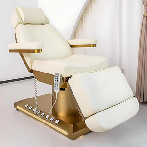 Camilla de Masaje Eléctrica Moderna para Salón de Belleza y Spa, Sillas de Barbero, Mesa para Pestañas, Camillas Faciales con Cuero PU y Estructura de Acero Inoxidable - Product Image 1