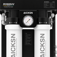 Système de purification d'eau par osmose inverse AICKSN MH-RO600G 600GPD 0,0001 µm sous évier avec robinet