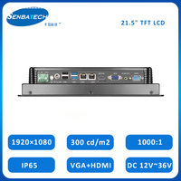 Tablette PC industrielle robuste sans ventilateur IP65 avec écran TFT LCD de 21,5 pouces, processeur I5-6200U, résolution 1920 x 1080, luminosité 300 cd/m², DDR4, SSD, capacitif résistif